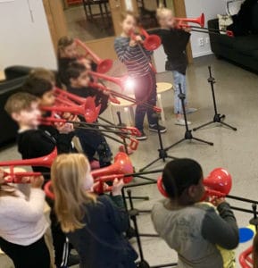 Trombonundervisning i El Sistema Uppsala